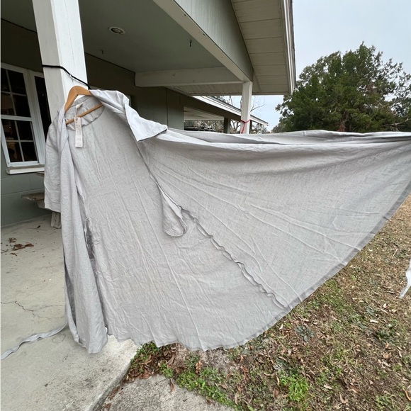 NWT Linen Handmade Studios Marlena Wrap Dress 100% Linen - Picture 4 of 8